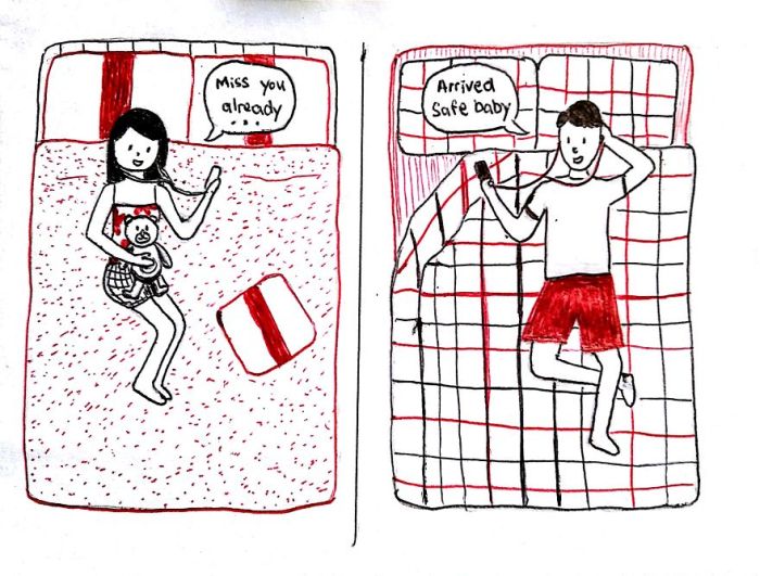 Artist Captures What It Feels Like To Be In A Long Distance Relationship