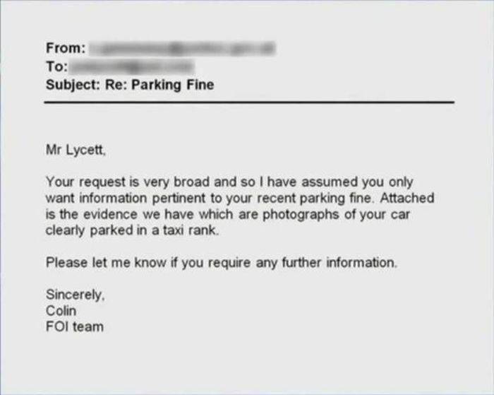 Man Finds An Awesome Way To Contest A Parking Fine