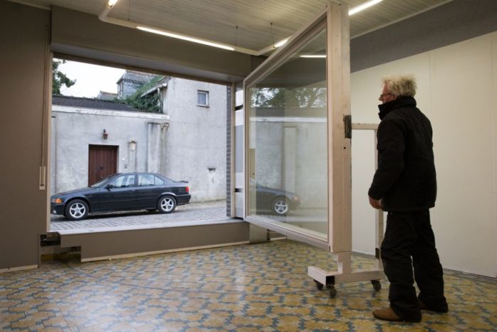Belgian Man Builds A Secret Garage Door
