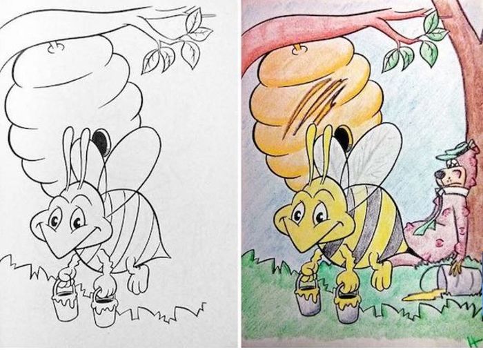 What It Looks Like When Coloring Book Pages Get Completely Corrupted