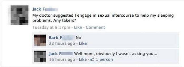 Kids Who Ended Up In Cringeworthy Conversations With Their Moms On Facebook