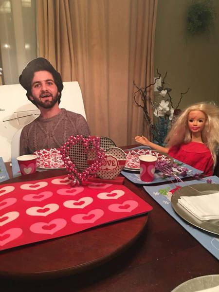 A Son Sent His Mom A Cardboard Cutout Of Himself And She Took It Everywhere