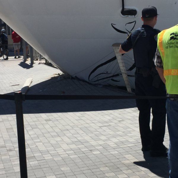 Cruise Ship Collides With A Dock In San Diego