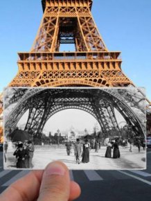 Old Photos Of Paris Meet New Photos In This Interesting Look At History