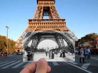 Old Photos Of Paris Meet New Photos In This Interesting Look At History