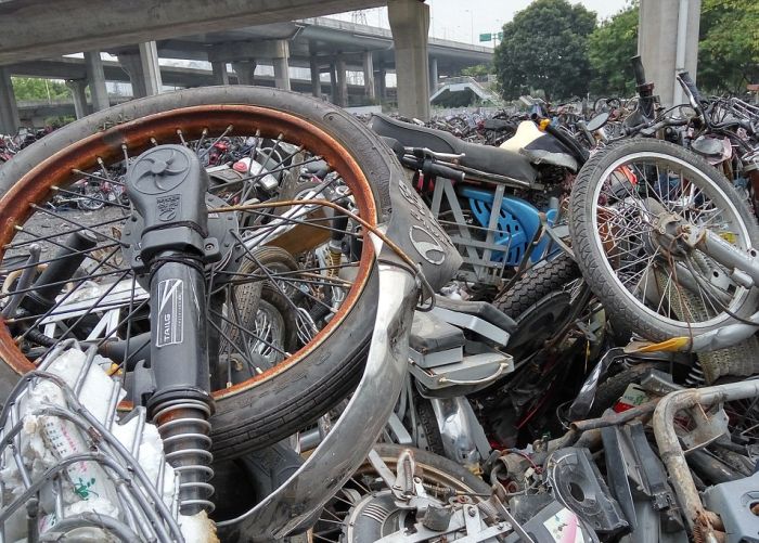 Police In South China Have Created A Motorcycle Graveyard