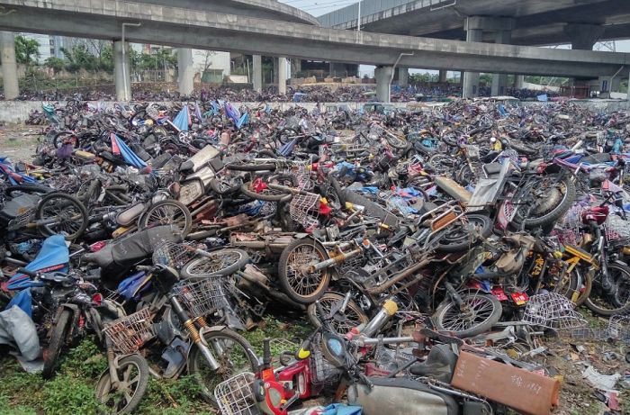 Police In South China Have Created A Motorcycle Graveyard
