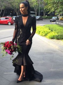 Bride Does Something Different And Walks Down The Aisle In A Black Wedding Dress