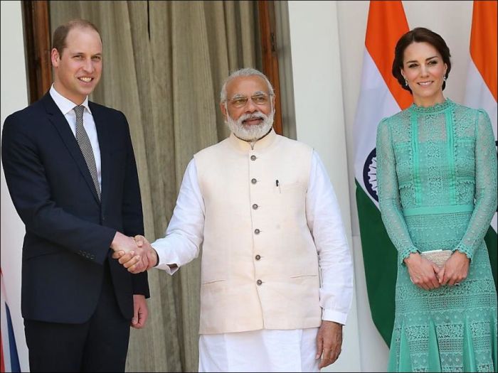 Prince William Received A Very Firm Handshake From The Prime Minister Of India