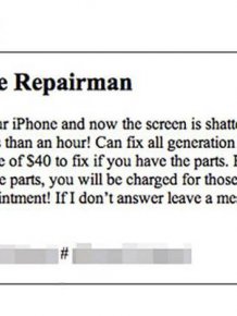 iPhone Repairman Gets Trolled By A Crack On The Screen