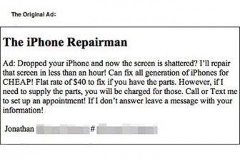 iPhone Repairman Gets Trolled By A Crack On The Screen