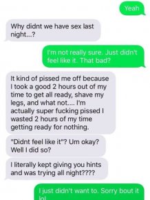 Girl Freaks Out On Guy Because She Shaved Her Legs And He Didn't Put Out