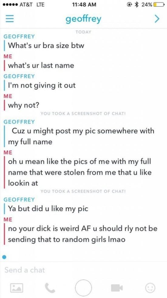 Guy Finds Out The Hard Way That Sending Unsolicited Nude Pics Is A Bad Idea