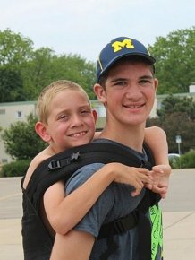 Teen Raises Awareness For Cerebral Palsy By Carrying His Brother 111 Miles