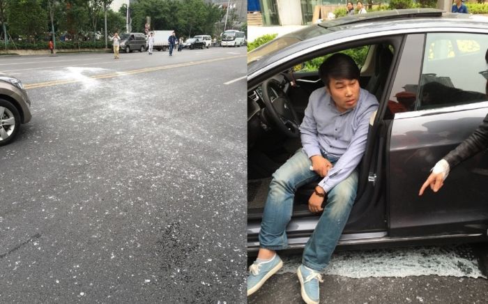 Tesla Driver Injured After Window Falls From The Shanghai Tower