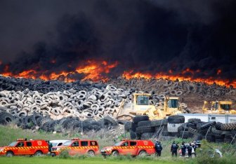 Authorities In Spain Suspect Arson After Five Million Tires Are Set Ablaze