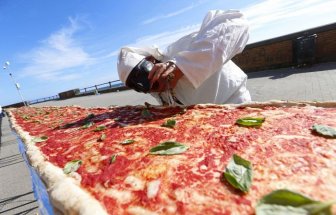 Chefs In Naples Cook The World's Longest Pizza