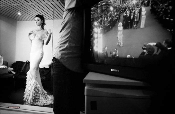 Behind The Scenes Photos Of Monica Bellucci At Cannes In 2003, part 2003