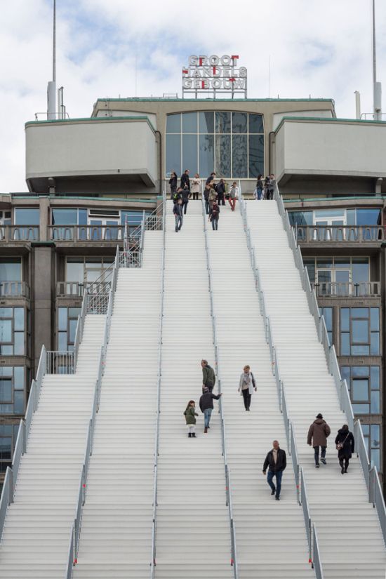 Gigantic Scaffold Staircase In Rotterdam Now Open For A Limited Time