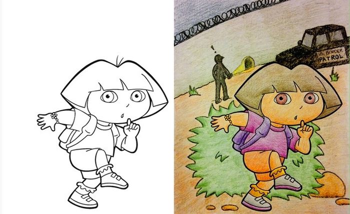 Children's Coloring Books That Were Violated By Adults