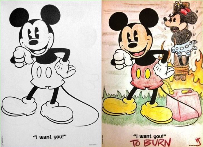 Children's Coloring Books That Were Violated By Adults