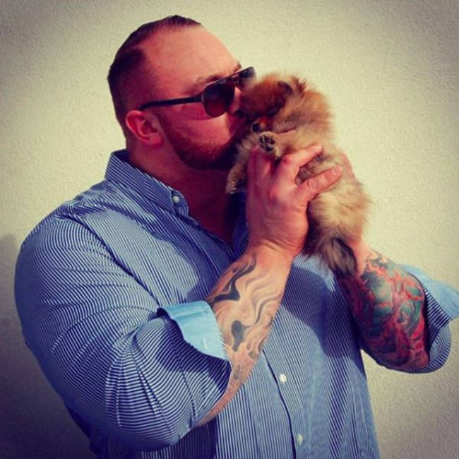 The Mountain From Game Of Thrones Adores His Tiny Little Dog