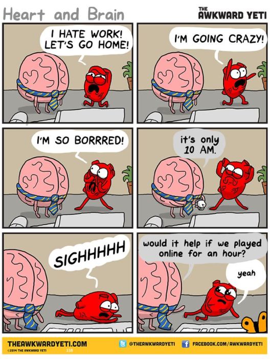 Funny Comics That Show The Biggest Differences Between The Heart And The Mind