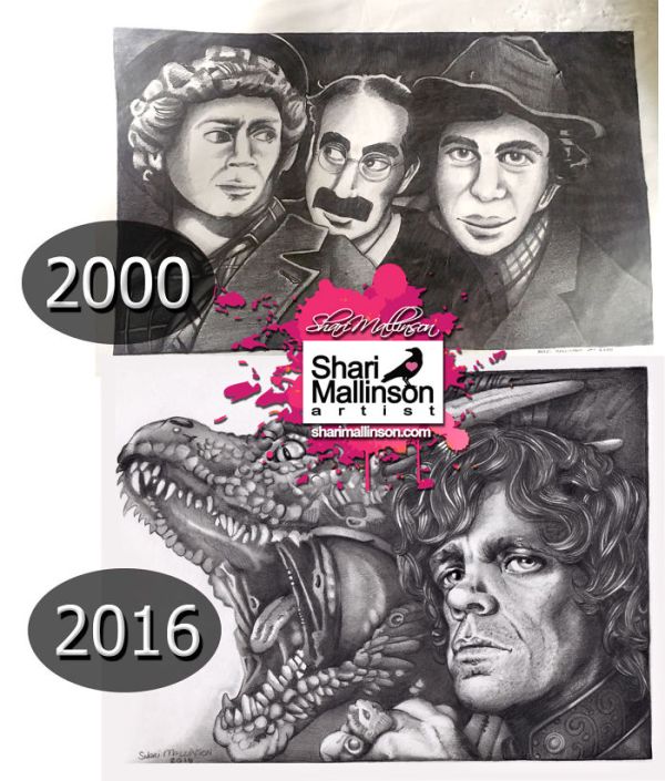 Before And After Drawings Show How Artists Progress Over Time