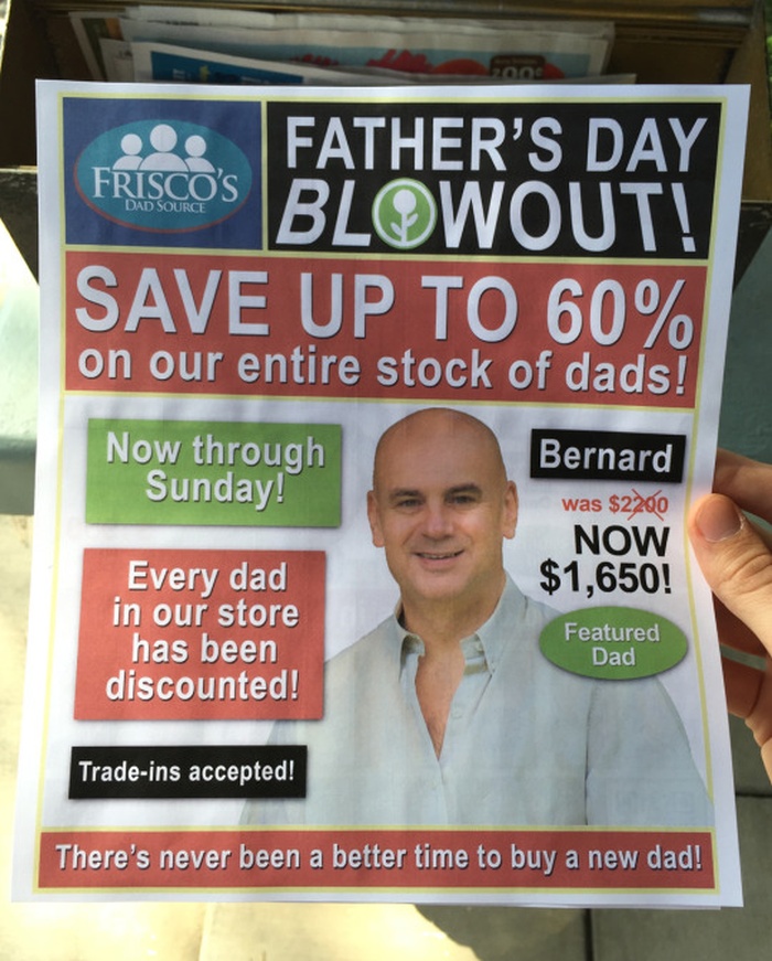 Fake Father’s Day Flyer Wants To Help You Find Your Dream Dad