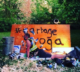 Traveling Man Embraces His Passion For Garbage Yoga
