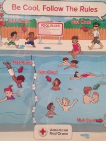People Are Calling This Red Cross Pool Safety Poster Racist