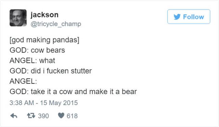 Twitter Reveals How God Created Animals