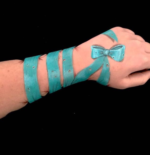 Artist Turns Their Own Arms Into Optical Illusions