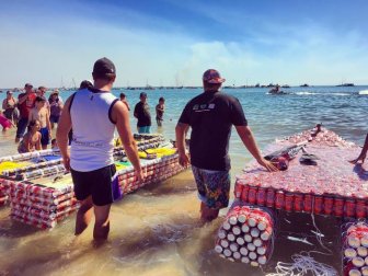 Every Year People In Australia Race Boats Made Of Beer Cans