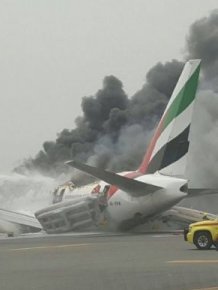 Emirates Airline Flight Crash Lands In Dubai After Catching Fire In The Air