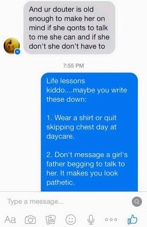 Dad Wrecks His Daughter's Ex-Boyfriend After He Writes To Him On Facebook
