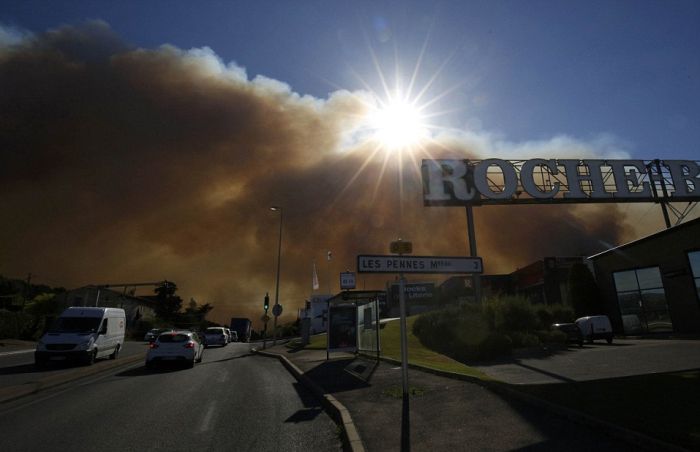 Tourists Flee As Wildfires Spread Across France