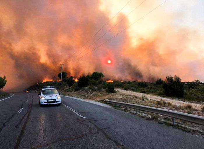 Tourists Flee As Wildfires Spread Across France