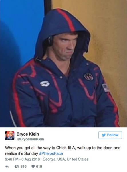 Michael Phelps’ Game Face Is The Newest Internet Sensation