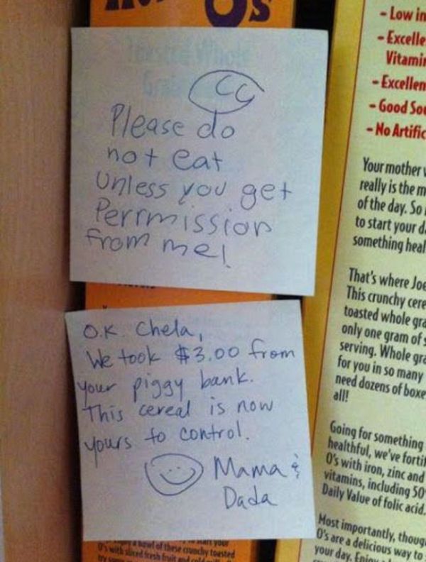 The 28 Funniest Notes Parents Have Ever Left For Their Kids