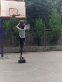Unsuccessful Basketball Jump Goes From Bad To Worse