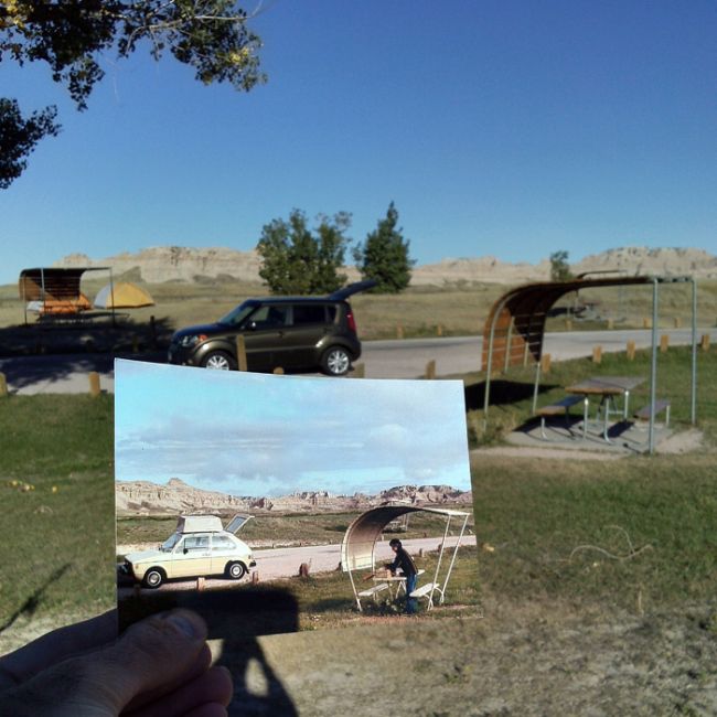 Guy Uses Photographs To Follow In The Footsteps Of His Grandparents