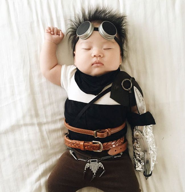 Sleeping Baby Has No Clue She's Secretly A Cosplay Star