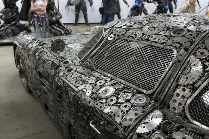 Impressive Car Models Made From Scrap Metal