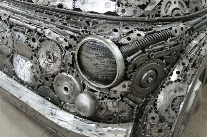 Impressive Car Models Made From Scrap Metal