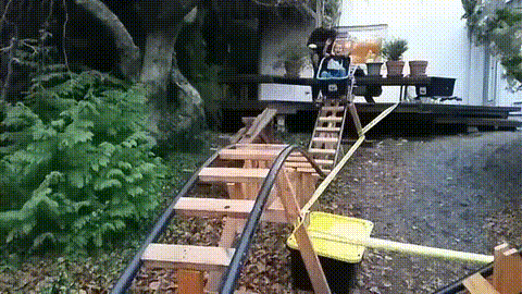 Dad Builds Mini-Rollercoaster For His Kids