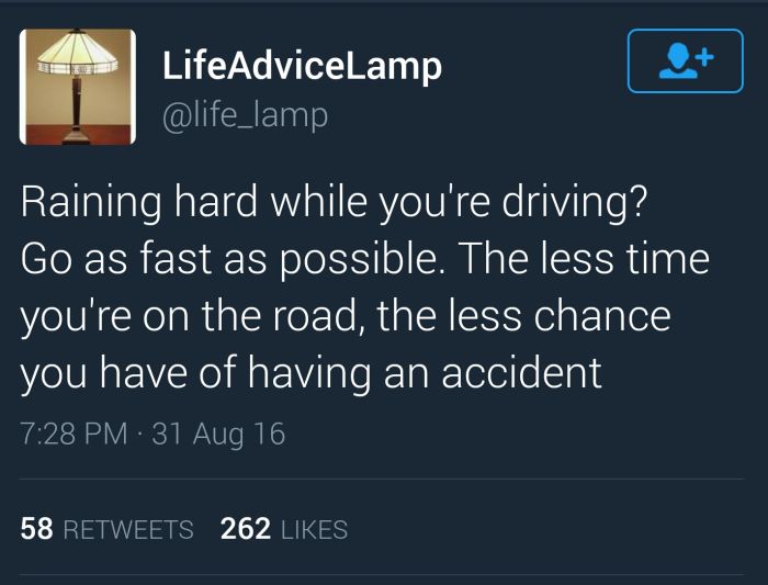 Excellent Life Advice From Life Advice Lamp