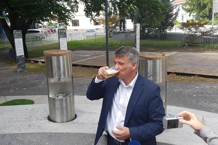 Europe's First Beer Fountain Opens In Slovenia