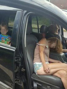 Horrifying Photos Show Heroin Addicted Parents Passed Out In Car