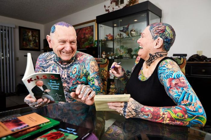 Cool Pensioners Hold Guinness Record For Being Covered In Tattoos